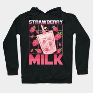 Japanese Kawaii Strawberry Milk Shake Carton Hoodie